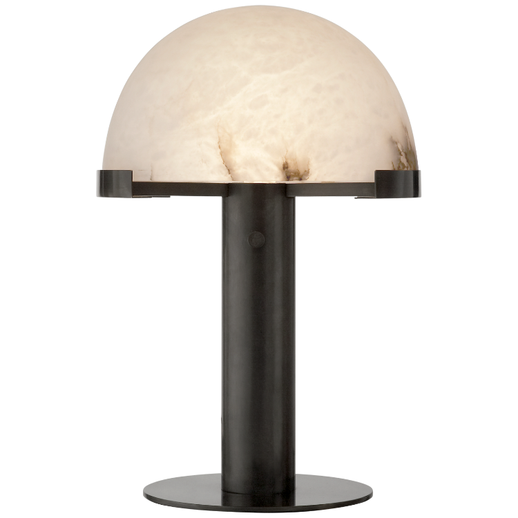 Picture of Melange Desk Lamp in Bronze with Alabaster Shade